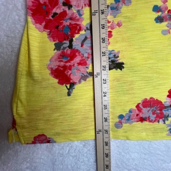 Cottagecore Floral Tee Joules US 14 Yellow Boho Spring Garden Casual Cotton Top - Picture 4 of 9